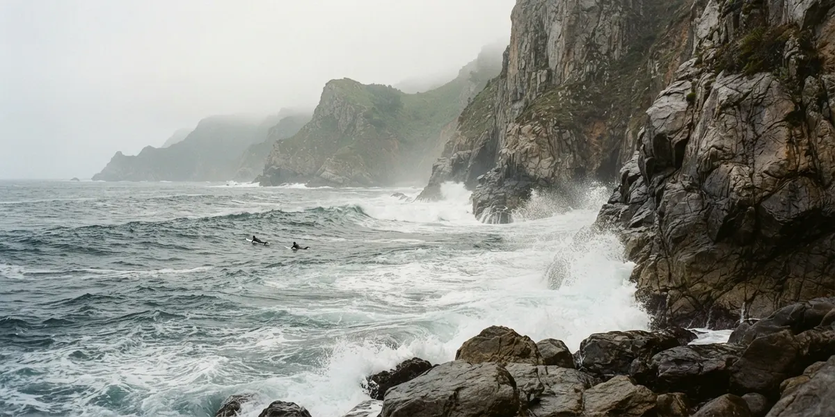 Captura con teleobjetivo desde las alturas del acantilado